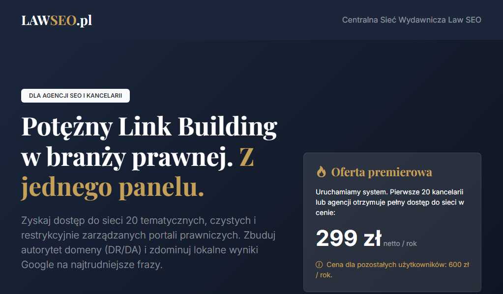 Mocny Link Building dla Prawników